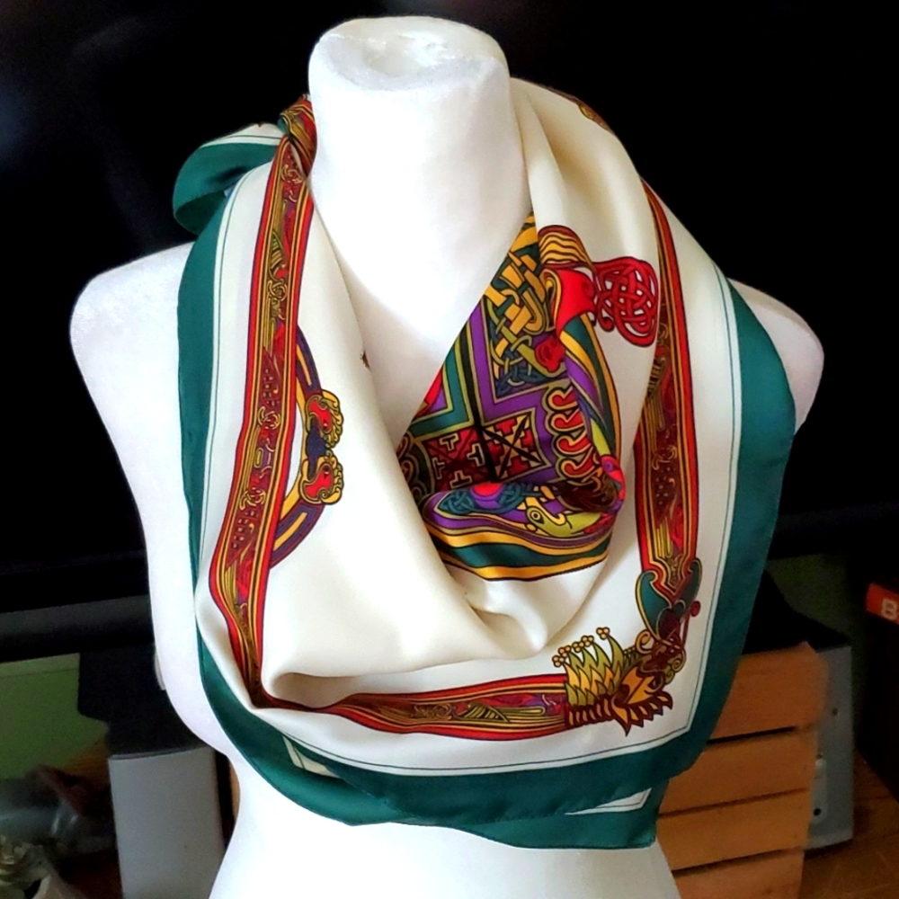Silky Scarf Inspired by the Book of Kells.